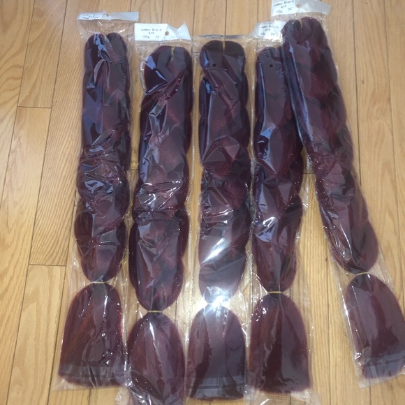 5 packs of wine red braiding hair *NWT*